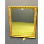 Rectangular wall mirror with gilt frame 53 x 62 cm