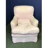 Pink deep seated arm chair