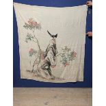 Chinese C19th watercolour on silk