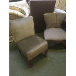 2 Low upholstered chairs