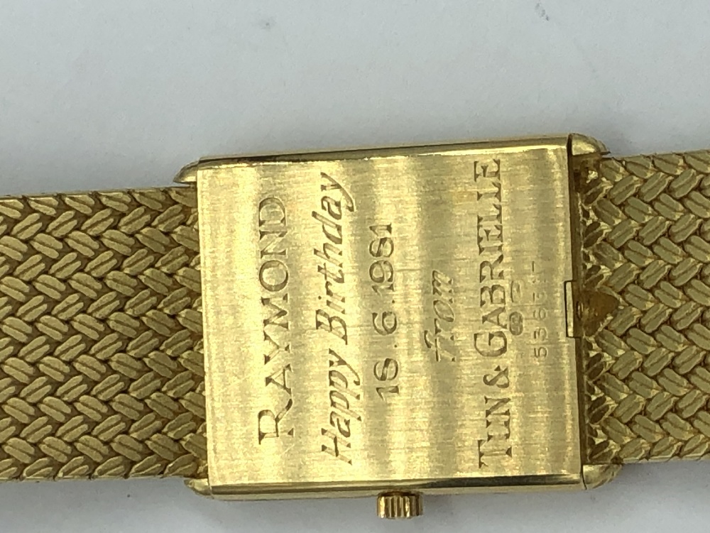 A Vacheron Constantin gold wrist watch, Geneve, stamped 750, 129 to clasp inscribed verso with - Image 7 of 7