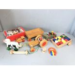 Selection of childrens wooden toys