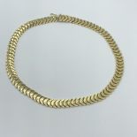 Gold fancy link necklace 40g marked 585