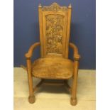 STEWART LINFORD: THE CATHERINE OF ARAGON DECKCHAIR, in burr and pollard oak, with a dished back