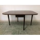 C19th mahogany drop leaf dining table 98 x 130 cm