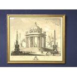 Engraving of 'Temple en L' Honneur de la Deesse Venus', Pierre Patte (1723-1814) composed by Lorrain