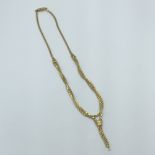 18ct gold double rope twist necklace 23g