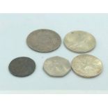 NO ONLINE BIDDING LOTS 1-30.Collection of coinage to include a 1922 liberty dollar