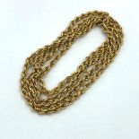18ct gold rope twist necklace 18g