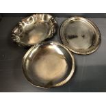 3 Mexican 925 silver dishes 17 ozt