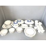 Royal Doulton "Pastorale" 6 piece dinner service with serving dishes, coffee & tea set