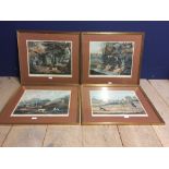 Set of 4 C19th colour prints 'Goose Shooting' ' Pheasant Shooting' 'Partridge Shooting' & '