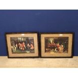 Pair of classical Victorian prints 'A Say of Adventure' & 'The Pride of the Litter' in original