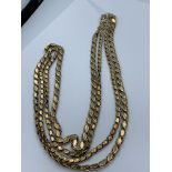 2 Gold plated fancy link necklace