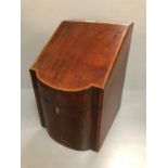 Edwardian mahogany table top 3 bottle cellarette