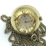 Bucherer gold plated pendant watch on a chain link necklace