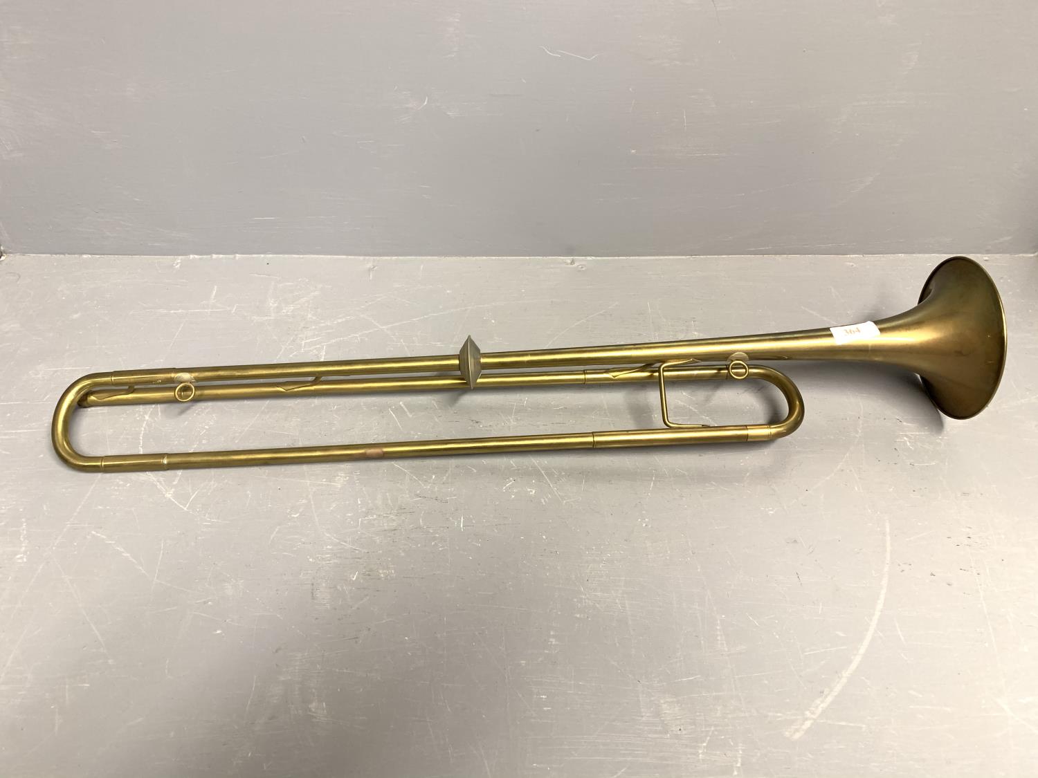 Brass natural trumpet, with mouth piece - Image 3 of 3
