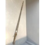 Sword with white metal hilt, very worn