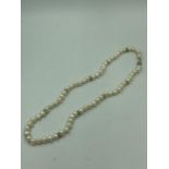 Fine cultured pearl necklace with silver clasp