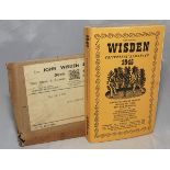 Wisden Cricketers' Almanacks 1945. 81st Edition. Original limp cloth covers, Only 6500 paper