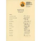 Australia 1988/1989. Two official Western Australia Cricket Association autograph sheets for World