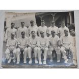 Kent C.C.C. 1936. Official large mono photograph of the 1936 Kent team, seated and standing in