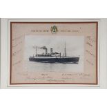 Australian tour of England 1938. Large official photograph of 'S.S. Orontes', the ship which took