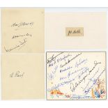 Cricket signatures 1920s-1980s. Small red album comprising a good selection of signatures in ink and