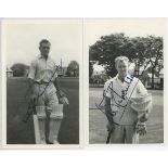 Worcestershire C.C.C. 1950s. Four mono real photograph candid style plain back postcards of