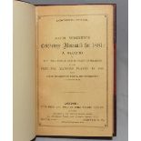 Wisden Cricketers' Almanack 1881. 18th edition. Handsomely half bound in red leather, with