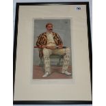 Lord Martin Bladen Hawke. Original Vanity Fair colour chromolithograph of Hawke. 'Yorkshire