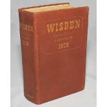 Wisden Cricketers' Almanack 1939. 76th edition. Original hardback. Boards worn and soiled, signs