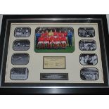 '1996 World Cup Champions'. Large display comprising a central panel with printed title and players'