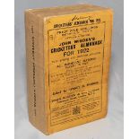 Wisden Cricketers' Almanack 1922. 59th edition. Original paper wrappers. Replacement spine paper.