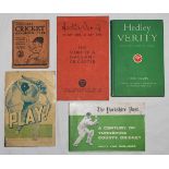 Yorkshire C.C.C. booklets. 'Yorkshire Cricket Handbook 1927', Arthur Wigley, The Waverley Press,
