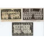 South Africa tours to England 1924-1947. Two mono real photograph postcards of the 1935 and 1947