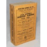 Wisden Cricketers' Almanack 1921. 58th edition. Original paper wrappers. General wear and age toning