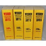 Wisden Cricketers' Almanack 1969 to 1972. Original limp cloth covers. The first three editions in