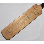 England v India 1979. 'B. Warsop Marylebone Extra Special' miniature cricket bat signed to the