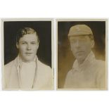 M.C.C. tour to Australia 1924/25. Seven original mono press photograph portraits of members of the