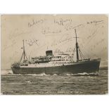 M.C.C. tour of South Africa 1948/49. Original mono photograph of the Union-Castle Line 'Durban