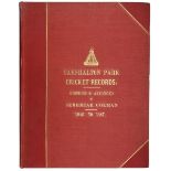 'Carshalton Park Cricket Records 1845-1887'. Compiled and arranged by Jeremiah Colman. 125pp in