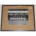 New Zealand tour of Great Britain 1949. Official mono photograph of the New Zealand touring team