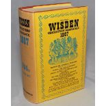 Wisden Cricketers' Almanack 1967. Original hardback with dustwrapper. Some age toning to the