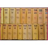 Wisden Cricketers' Almanack 1976 to 2018. Original hardbacks with dustwrapper. Good/very good