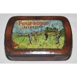 'Foursome Mixture. The Sportsman's Tobacco'. Golf tobacco tin with image of a golf foursome to