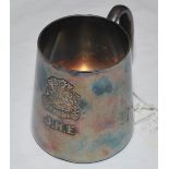 John Hugh Edrich. Surrey & England 1959-1978. Small silver plate tankard presented to Edrich by