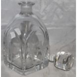 'The Catch'. Zaglo lead crystal glass decanter with cricket scenes engraved to all four sides plus