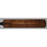 Percy Holmes 'Autograph' cricket bat c1934/35. Full size bat signed to verso in ink by members of