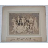 Nottinghamshire C.C.C. County Champions. 'Notts. County XI, 1907'. Original sepia photograph of